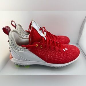 Under Armour UA Harper 5 Low ST Metal Baseball Cleats Red/White Men’s 9.5 NEW